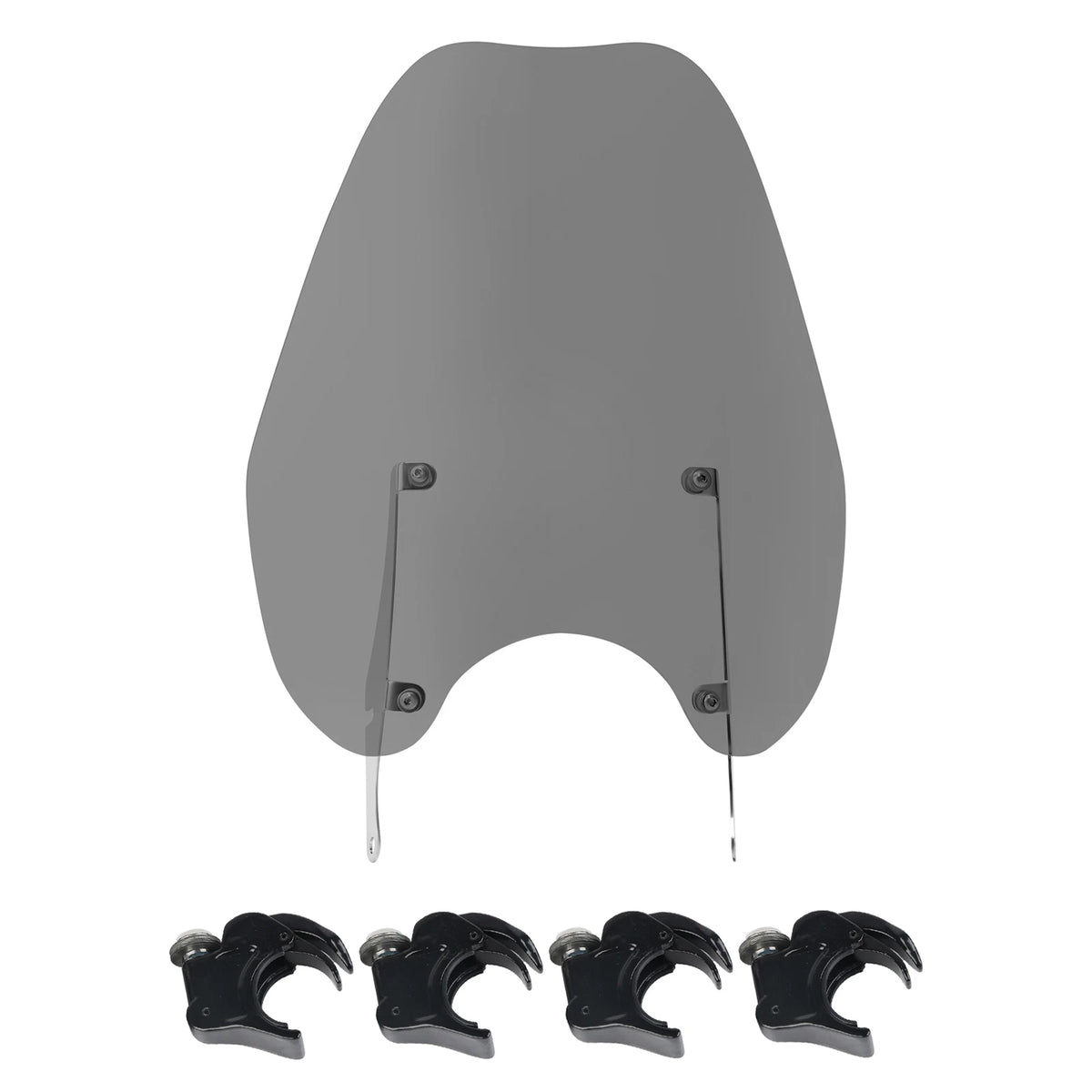 Smoke Windshield & 39mm Quick Release Clamps for Harley Sportster XL (1988–2022)