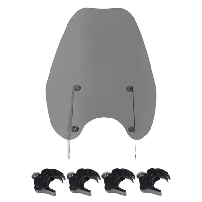 Smoke Windshield & 39mm Quick Release Clamps for Harley Sportster XL (1988–2022)