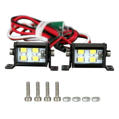 Double Row 17mm Spotlight Lights for 1/10 RC Climbing Car SCX10 D90 TRX4