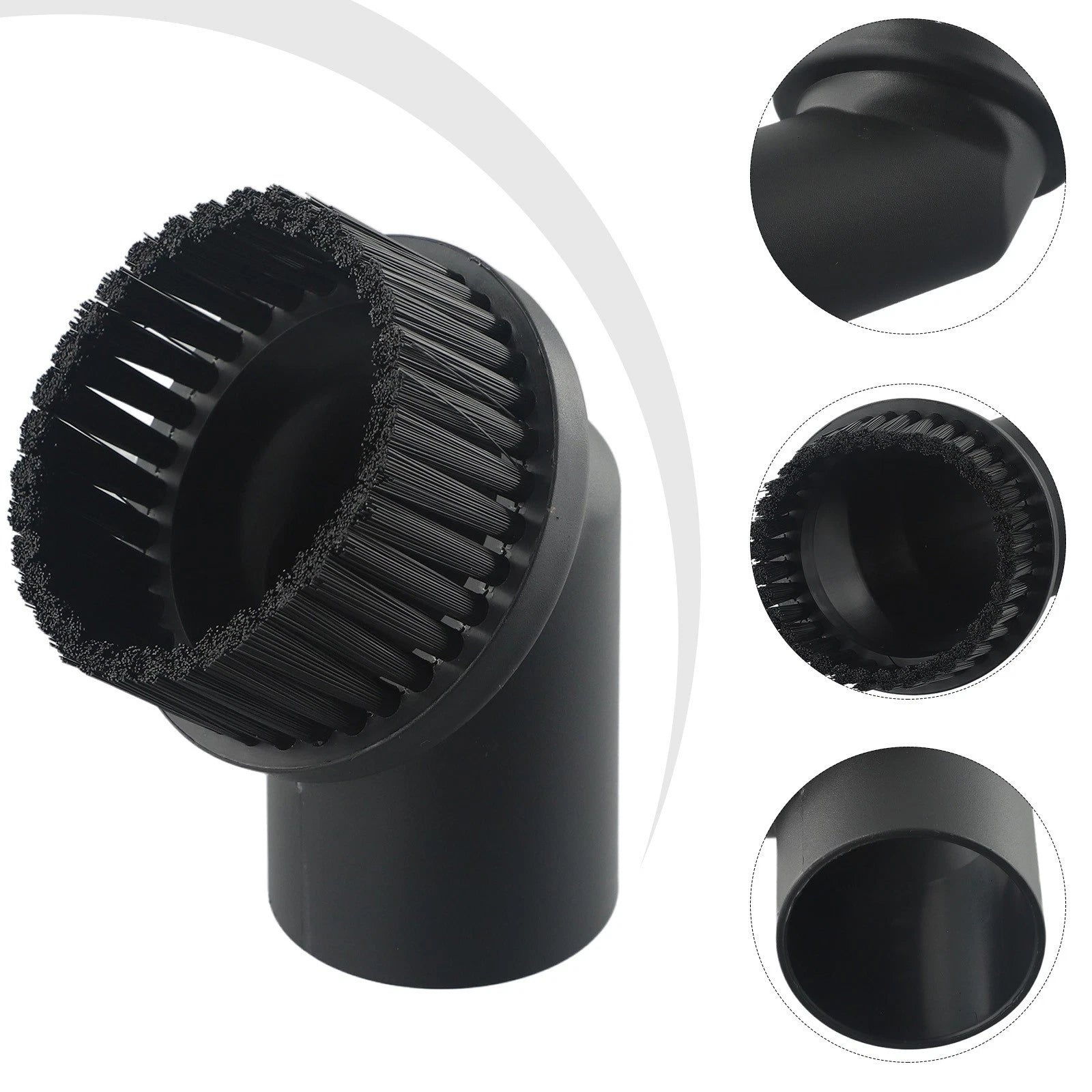 Round Brush Head Suction Nozzle for Industrial Vacuum (Compatible Models)