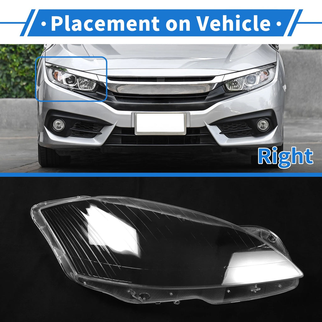 Headlight Lens Cover Front Right for Mercedes-Benz S-Class (2006–2009)