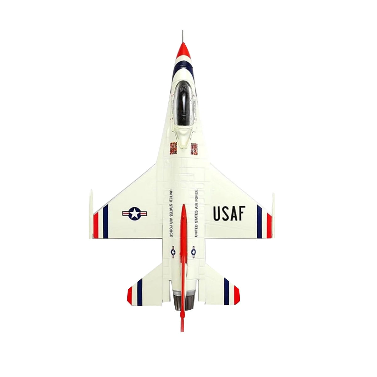 F-16 Thunderbirds Fighter Model Desk Decor 1/100 Scale with Stand