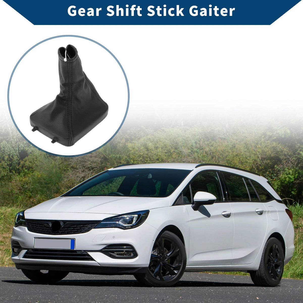 Gear Shift Stick Gaiter for Opel Astra (1998–2010) Black Leather