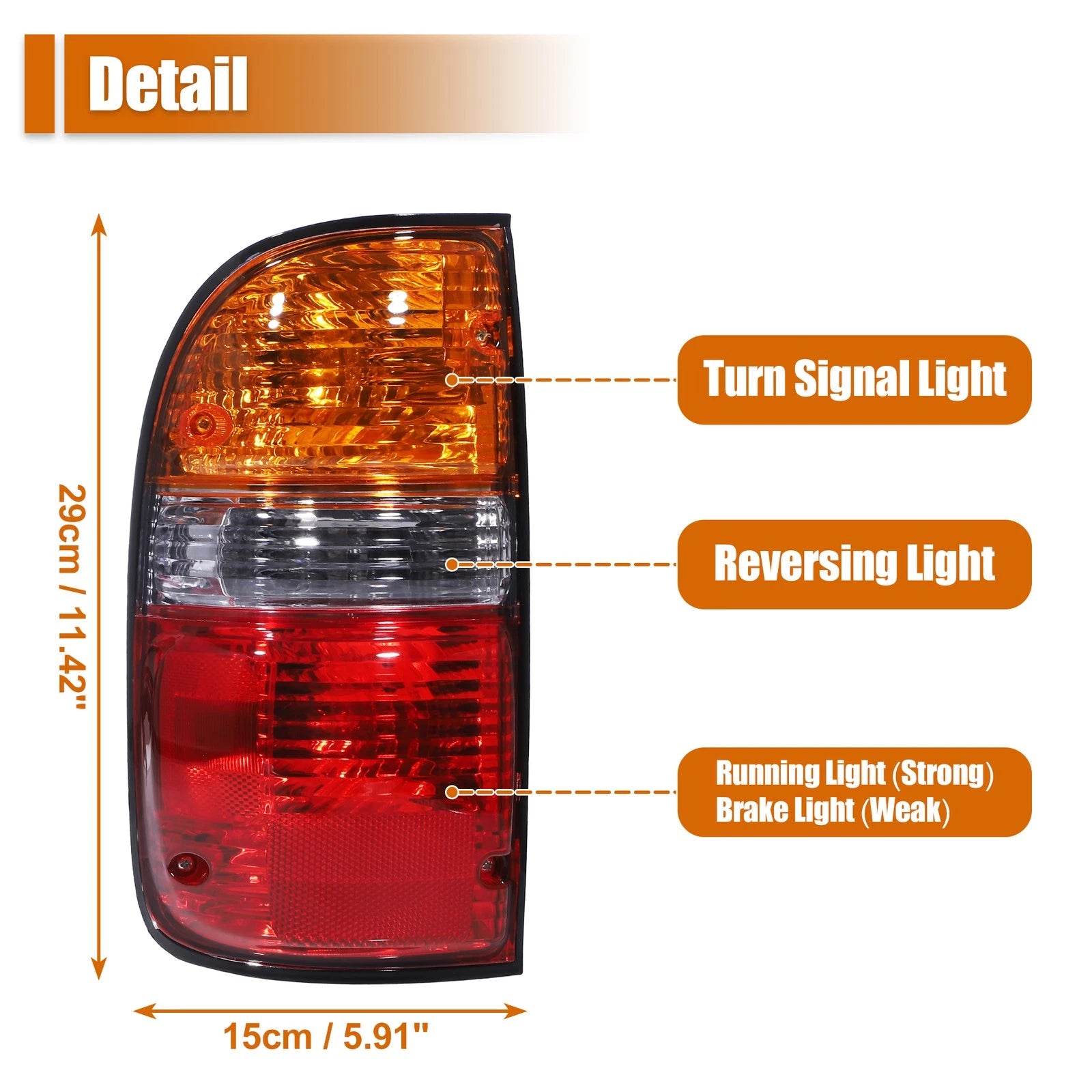 Left Right Side Tail Light Replacement for Toyota Tacoma (2001–2004) Pair