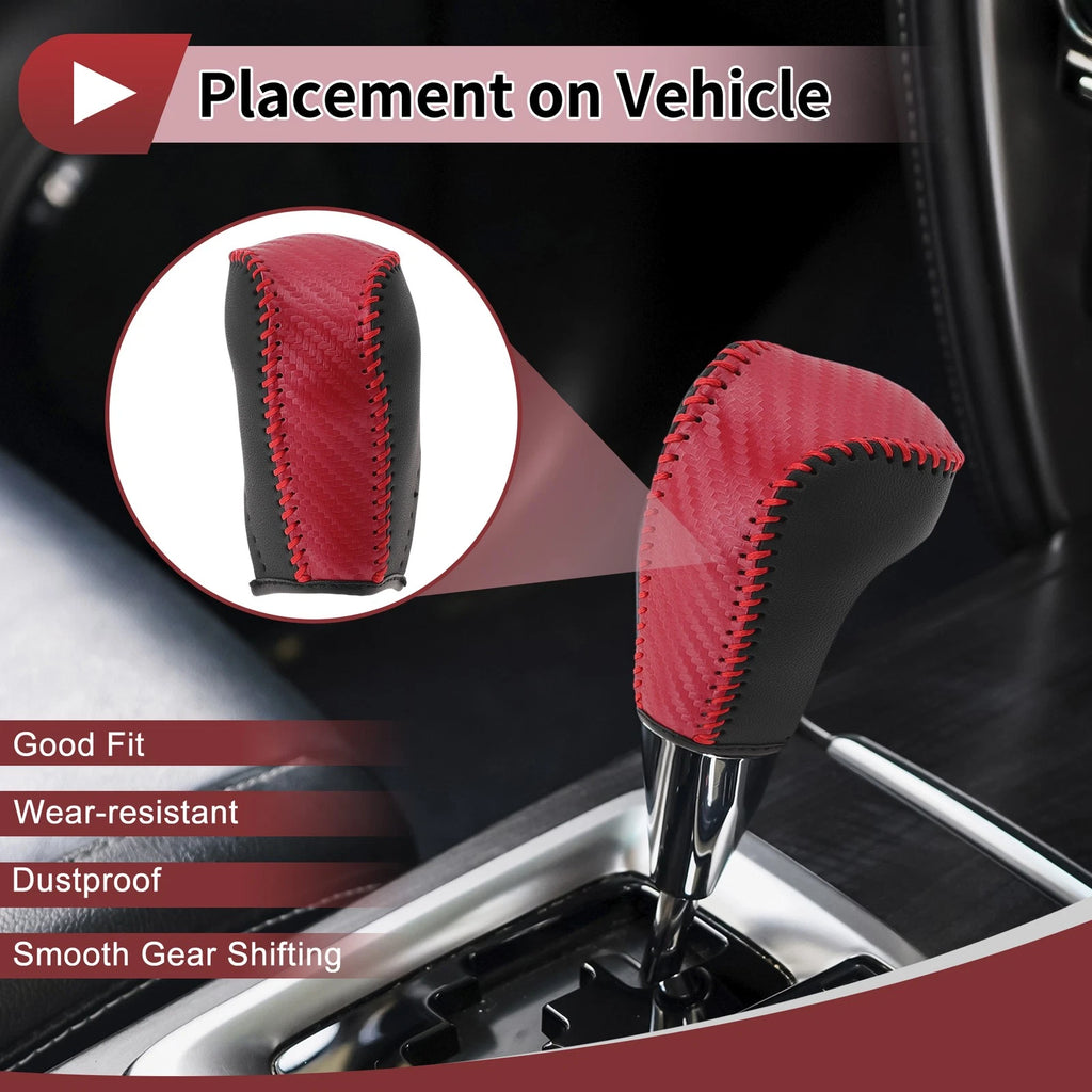 Gear Shift Knob Cover Replacement for Toyota Corolla (2014–2018) Red