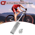 36 Set Bicycle Wheel Spokes 195mm Steel Galvanized for 45 Inch Wheels