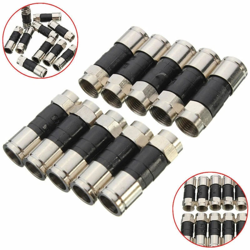 RG6 Compression Snap Seal Plug Connector for Sky Satellite Virgin Cable