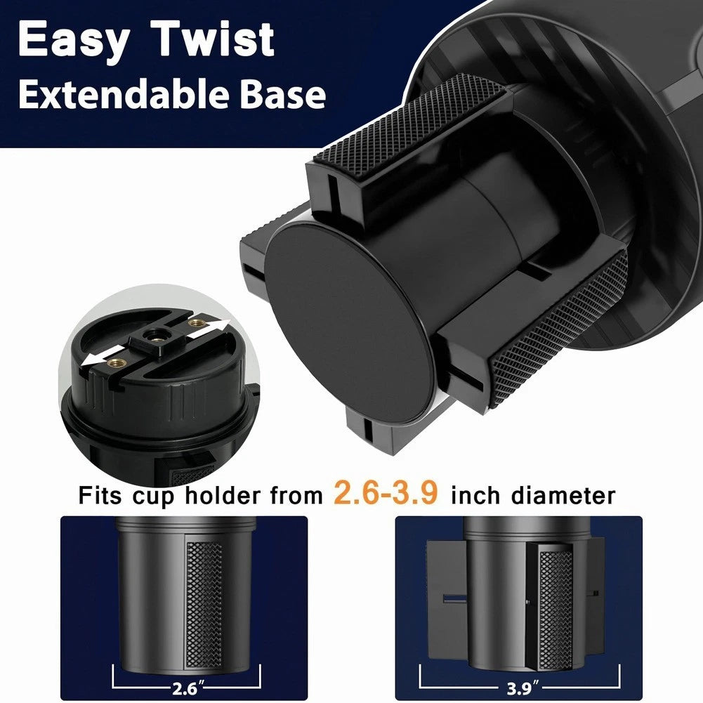 360 Degree Rotating Car Phone Holder for Most Cup Holders