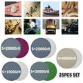 25pcs 3 Inch Hook & Loop Sandpaper Discs 1500 2000 2500 3000 4000 Grit