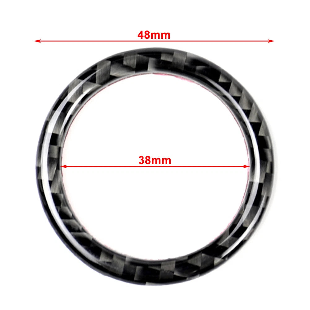 For Mercedes-Benz A B C GLC GLA Carbon Fiber Engine Start Stop Button Ring Cover