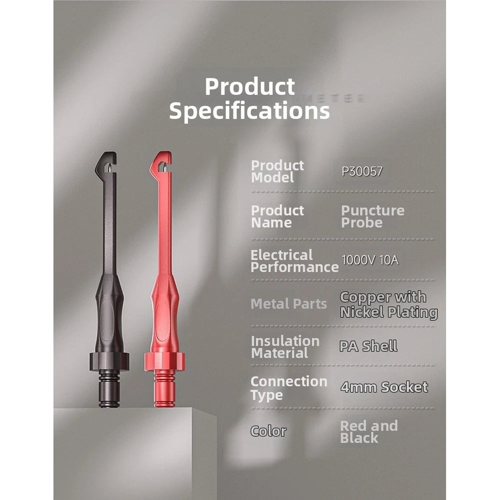 4mm Test Probe Tail for Safe Polarity Identification