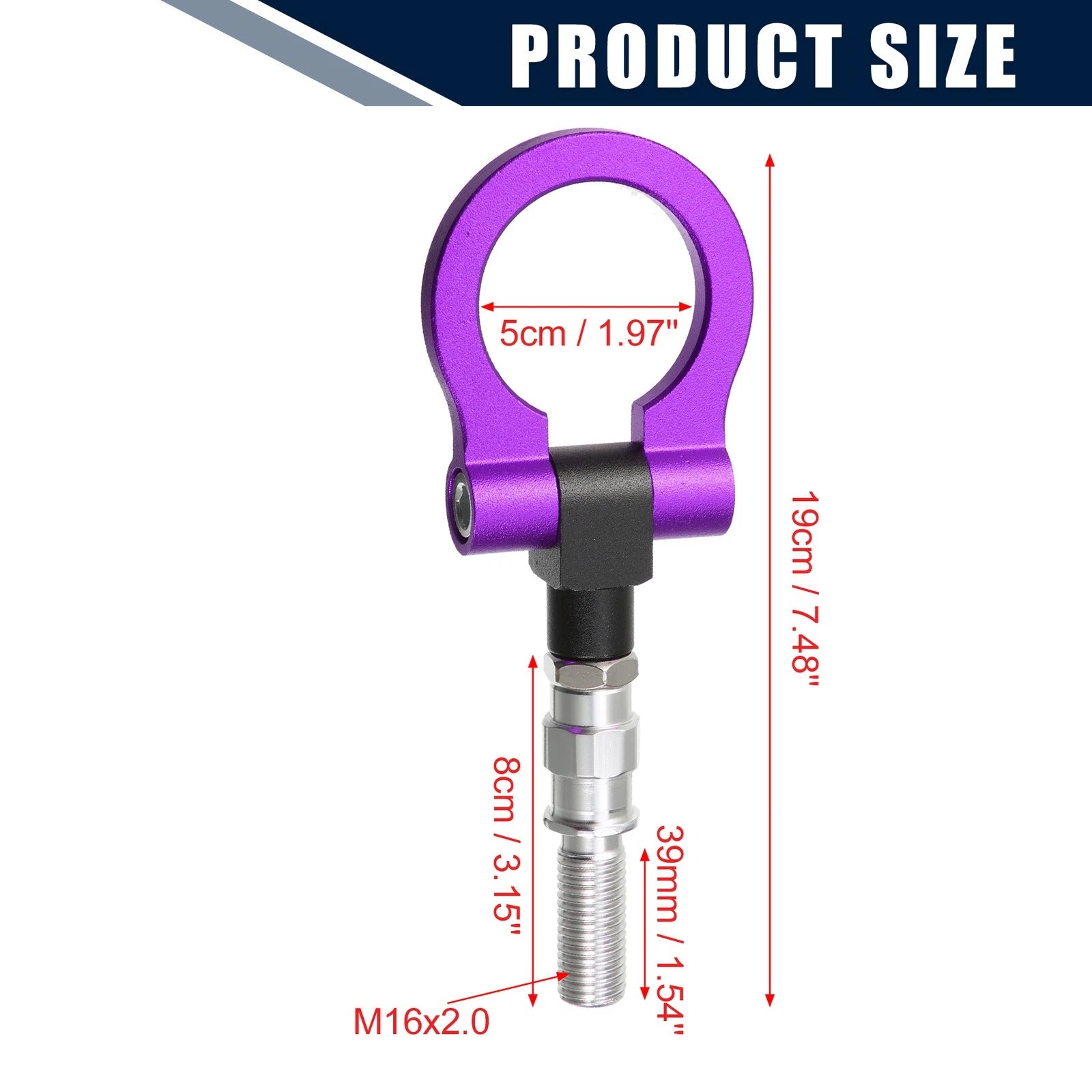 Trailer Tow Hook Screw Front Rear Bumper for Mazda 3 (2004–2009)