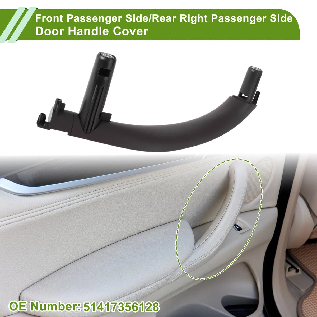 Door Panel Handle Pull Trim Cover Replacement for BMW X5 F15 F85 (2014–2018)
