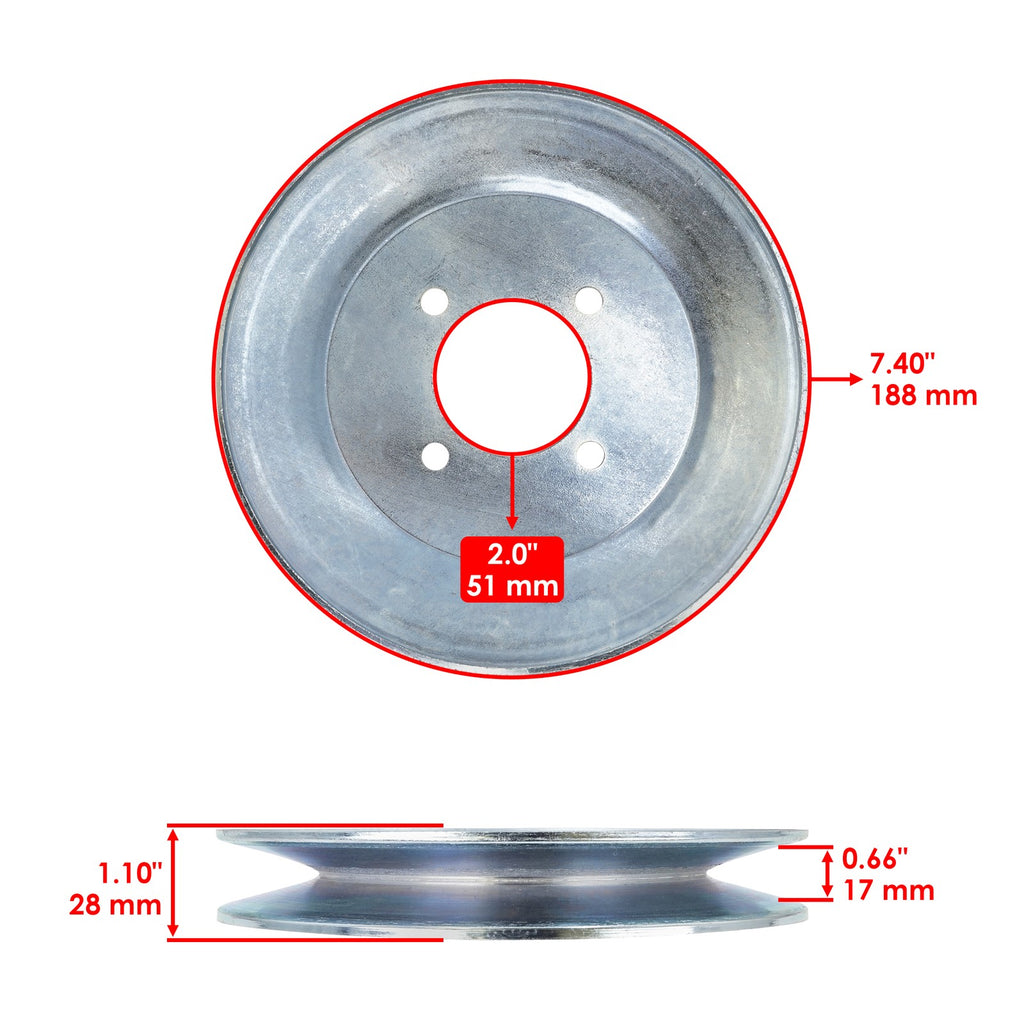 Deck Spindle with Pulley Replacement for John Deere Z950M Z950R (2017–2018)