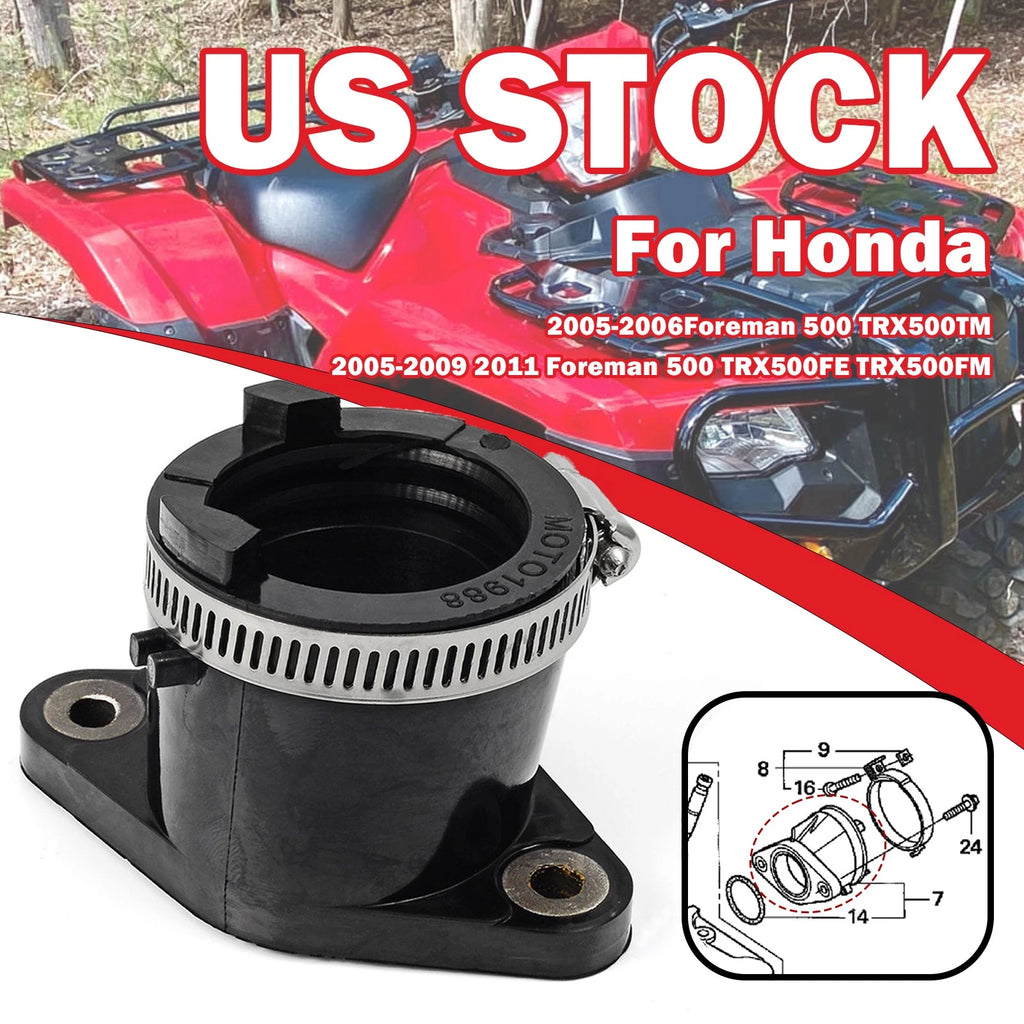 Carburetor Intake Manifold Boot for Honda Foreman 500 TRX500TM (2005–2006)