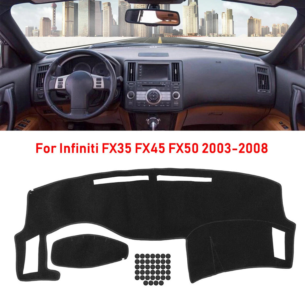 Dashmat Pad Cover for Infiniti FX35 FX45 FX50 (2003–2008) Black