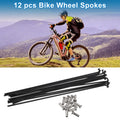 Bicycle Spokes Nipple Replacement Set 304 Stainless Steel for Universal (Black)