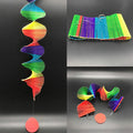 Rainbow Spiral Windmill Colorful Wind Chime Spinner for Garden