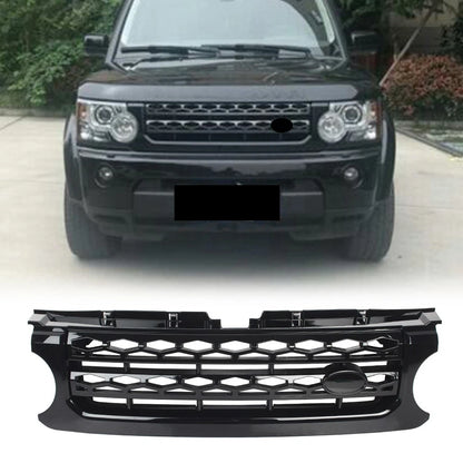 Front Upper Bumper Mesh Grille for Land Rover LR4 (2010–2013) Glossy Black