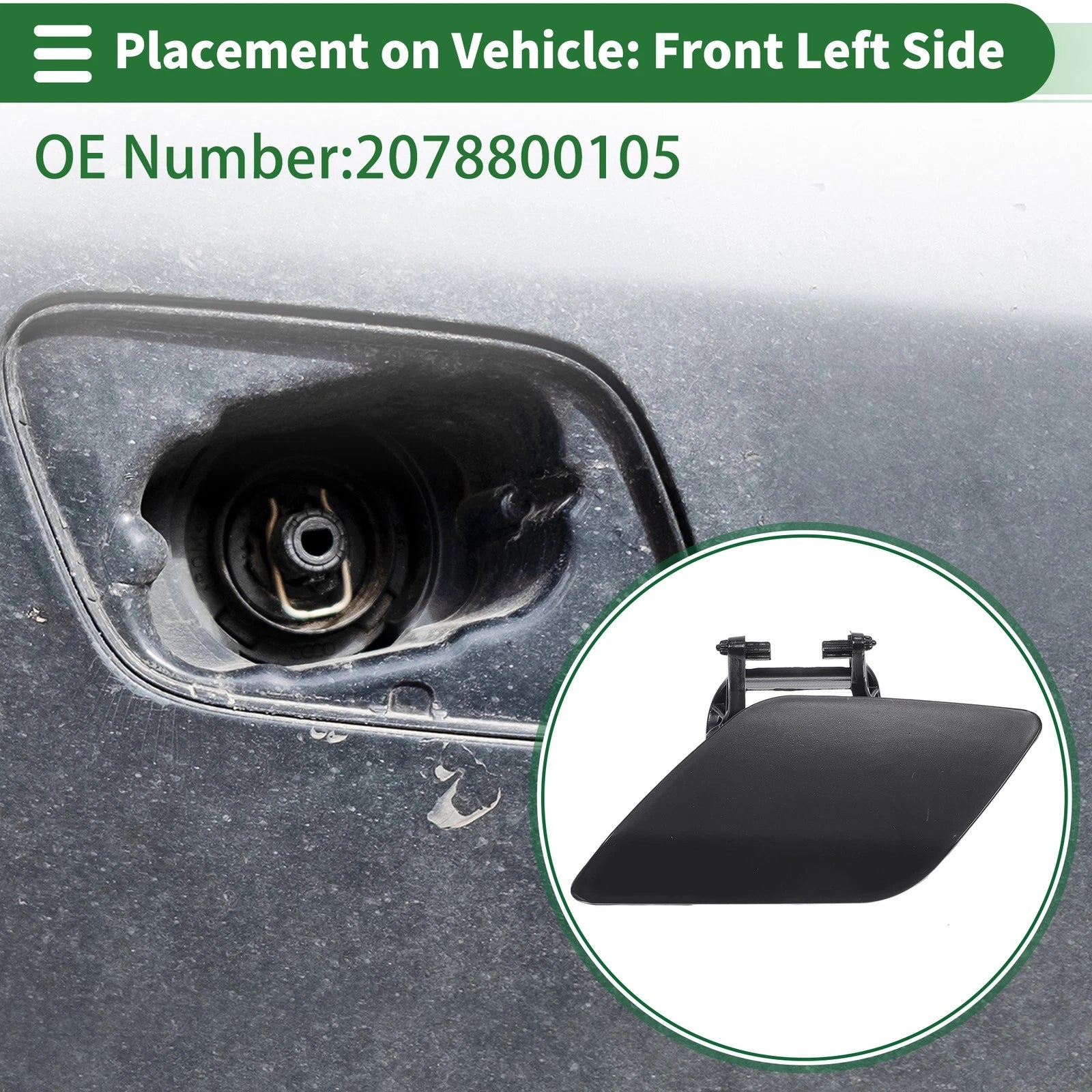 Headlight Washer Nozzle Cover Front Left for Mercedes-Benz E400 (2014–2016)