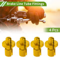 Clutch Brake Cable Adjuster Screw Kit for Motorcycle M10 Aluminum (Gold)