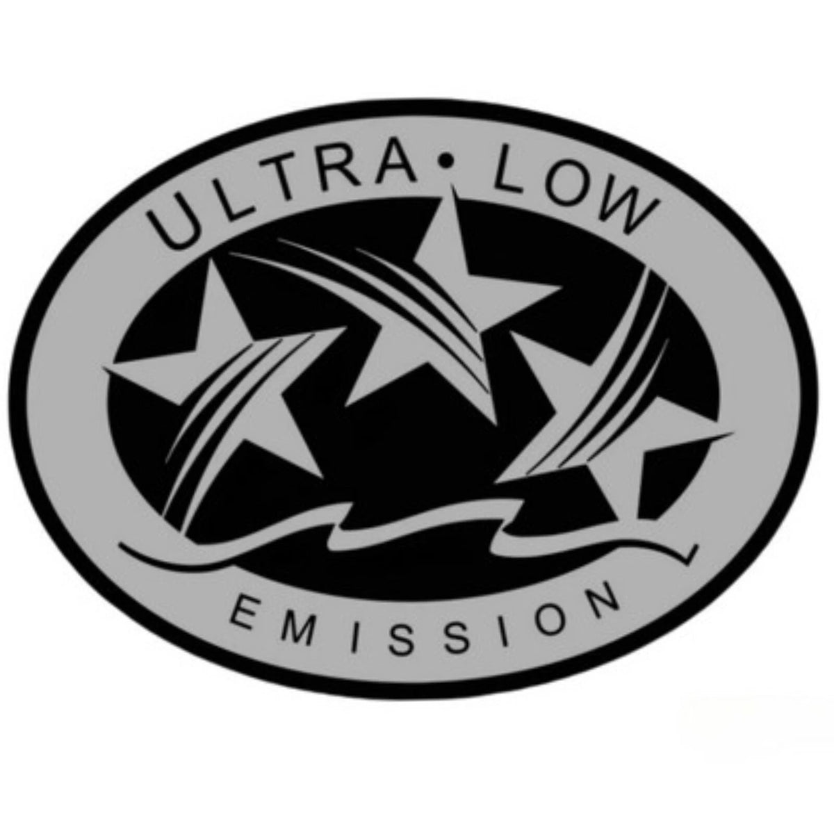 Ultra Low Emission 3 Star California DOT Outboard Graphic Sticker Decal Silver