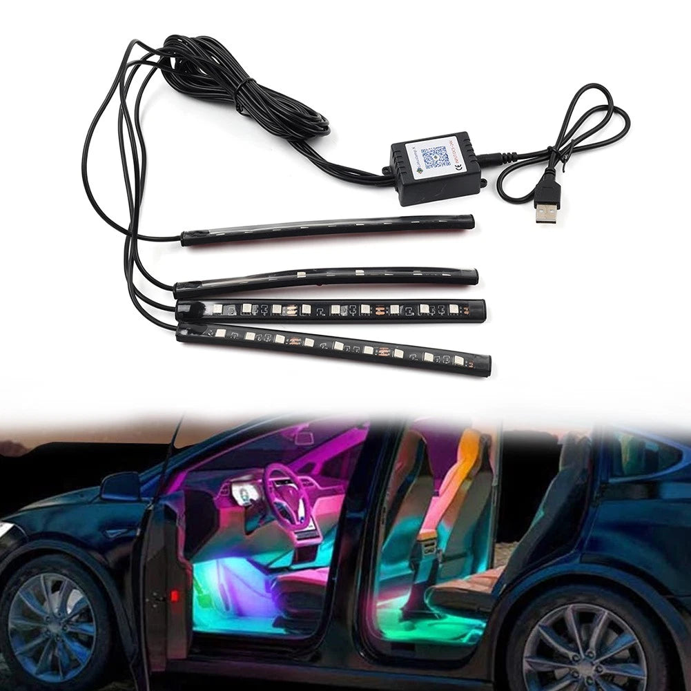 RGB Voice Control Floor Atmosphere Light for Universal Use (5V)