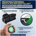 Adjustable Universal Deck Plate and Fill Key with Floating Green Keychain