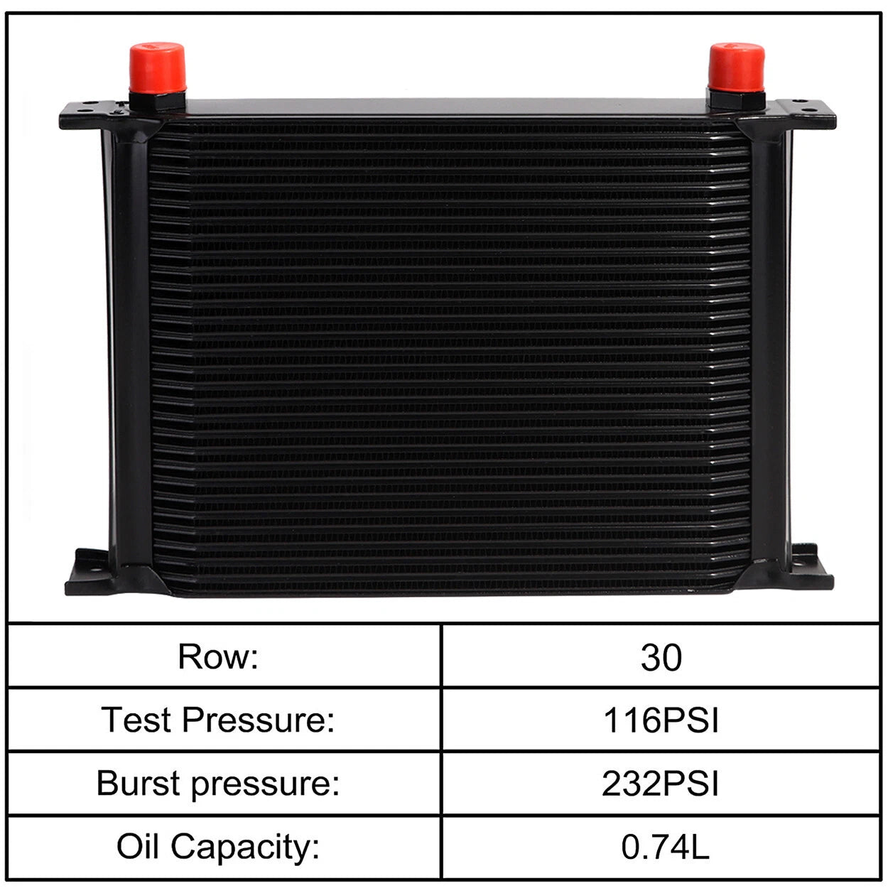 30 Rows 10AN Stacked Plate Oil Cooler for Universal Engine Transmission