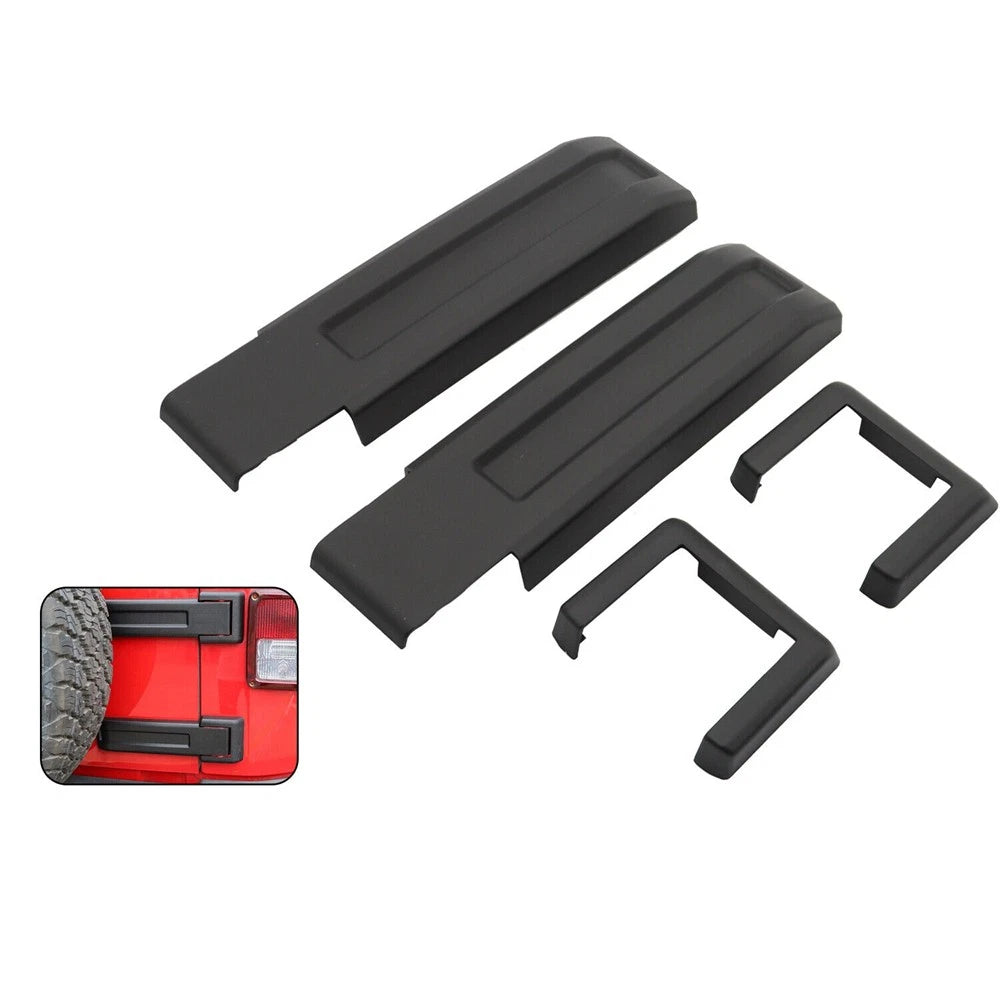 2Pcs Rear Tailgate Hinge Covers Trim for Jeep Wrangler JK (2007–2018)