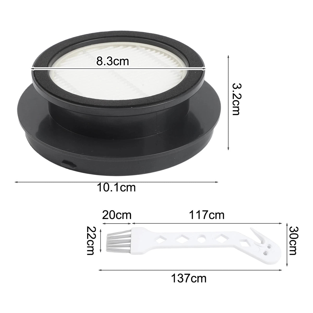 HEPA Vacuum Filter for Allergy Relief (0.3 Microns, 99.97% Particle Capture)