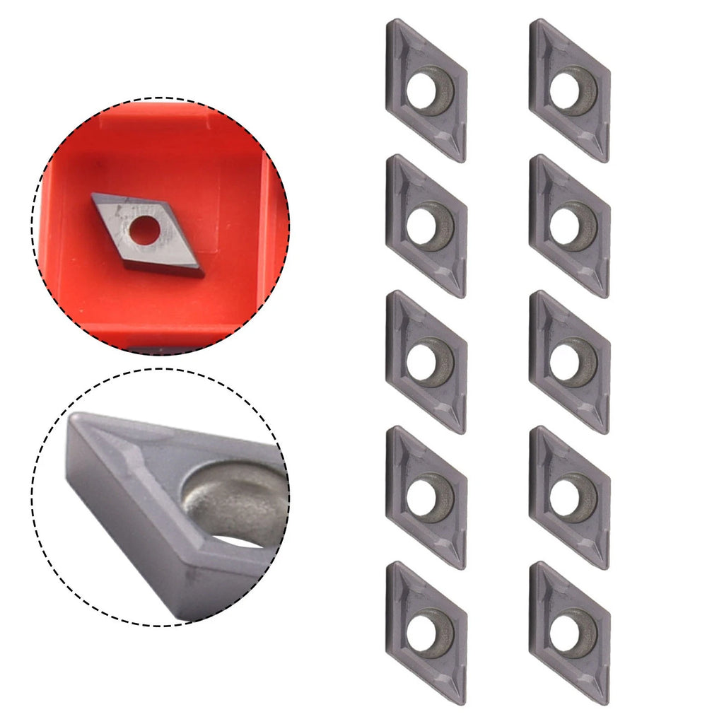 10PCS DCMT070204 VP15TF Carbide Inserts for Lathe Turning Tools