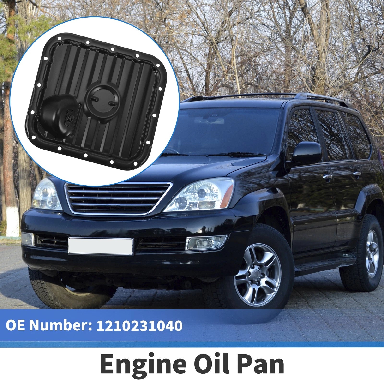 Engine Oil Pan Replacement for Toyota Lexus GS 2012–2012 Steel Black