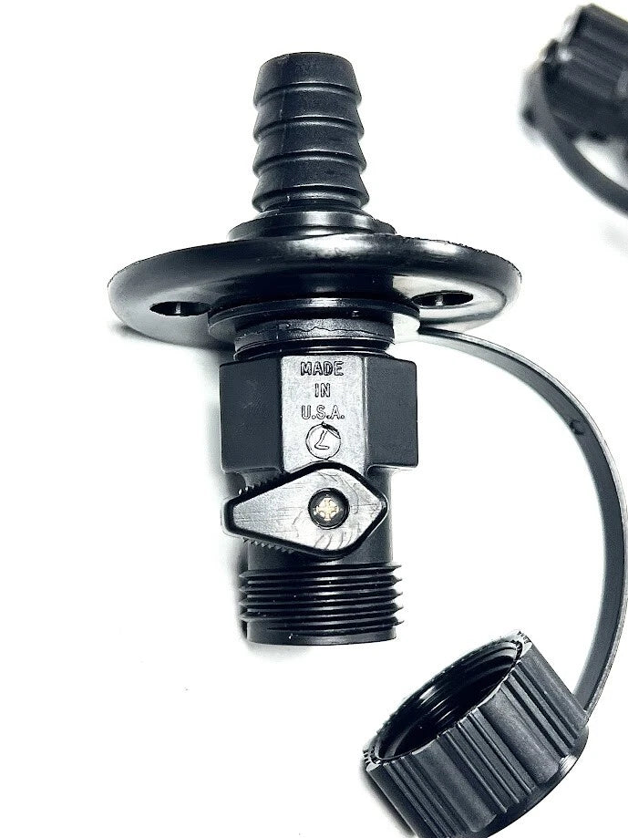 2X Washdown Fitting with Shut-Off Valve for TH Marine (OEM)