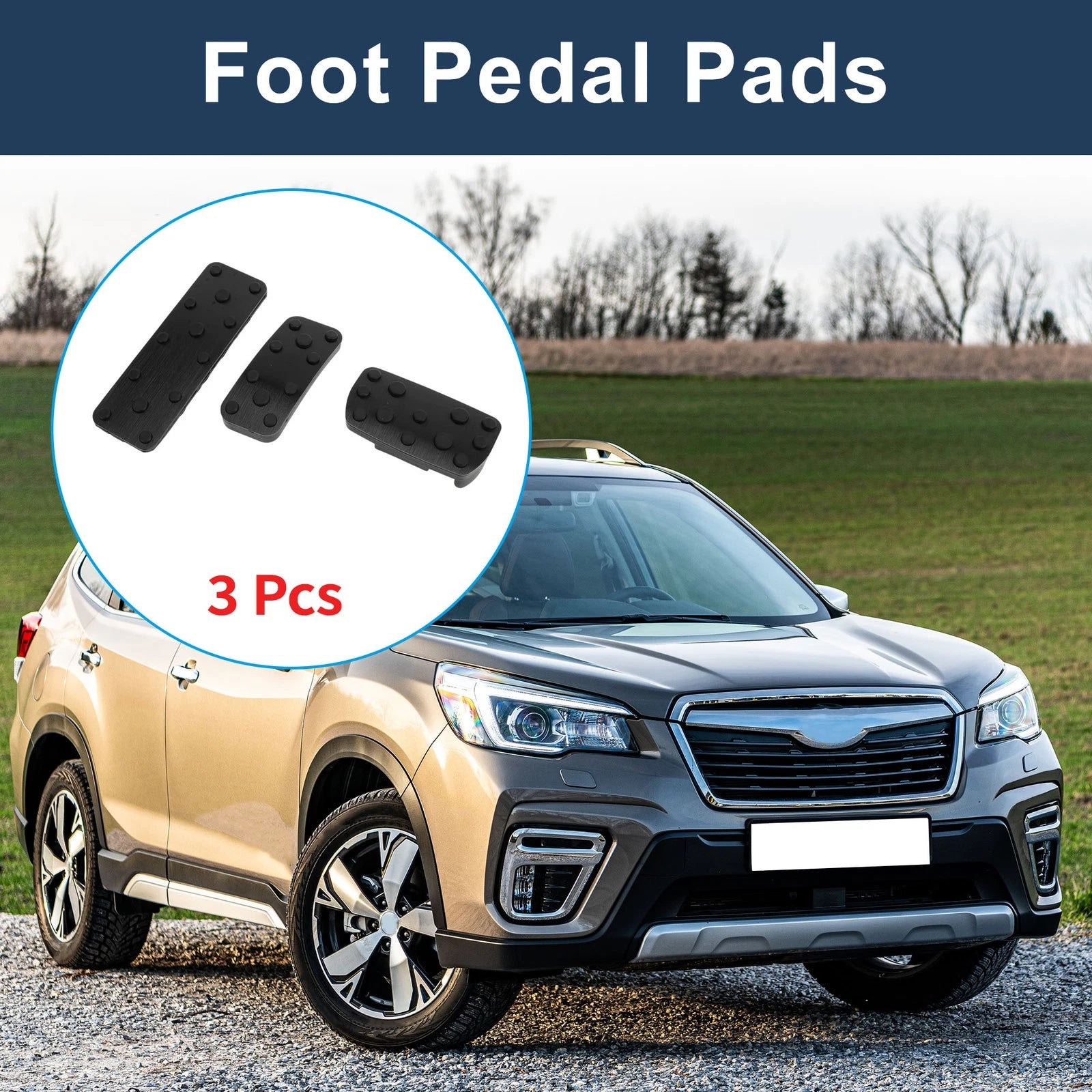 3 Pcs Automatic Foot Accelerator Pedal Covers for Subaru Forester (2003–2005)