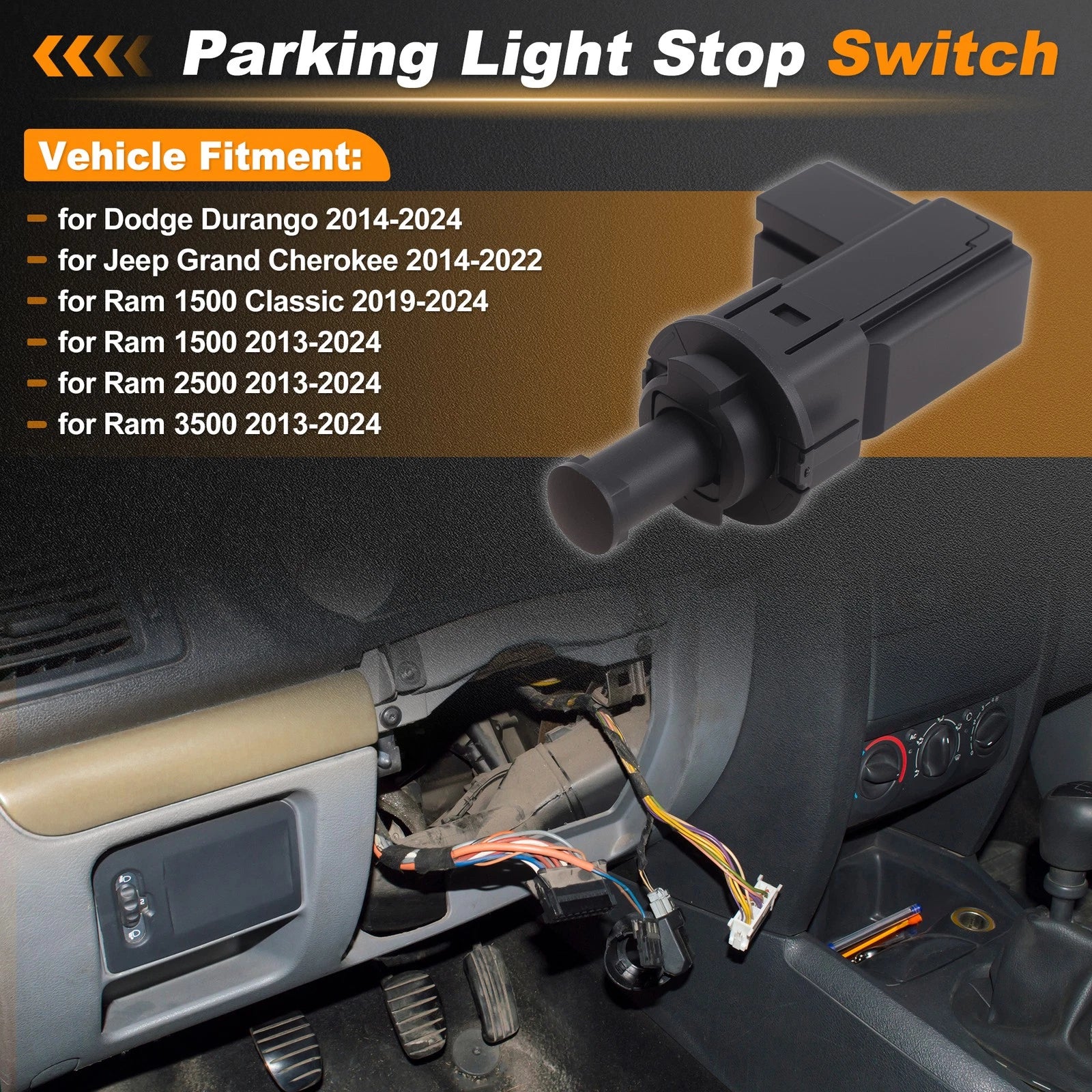 Brake Light Switch for Dodge Durango (2014–2024) 68078700AB