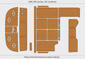 EVA Foam Teak Deck Floor Pads for Sea Ray Sundancer 350 (1990)