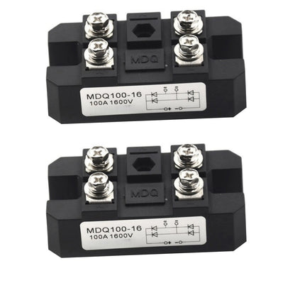 2 Pack Bridge Rectifier 100A 1600V for AC to DC Power Converter