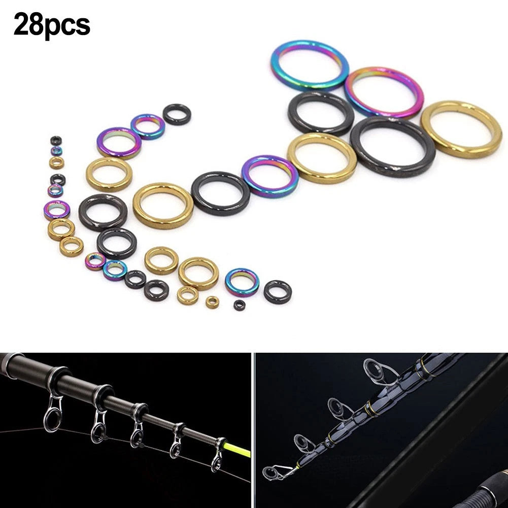 Fishing Rod Ring Guide for Fishing Rods (Ceramic, Colorful)