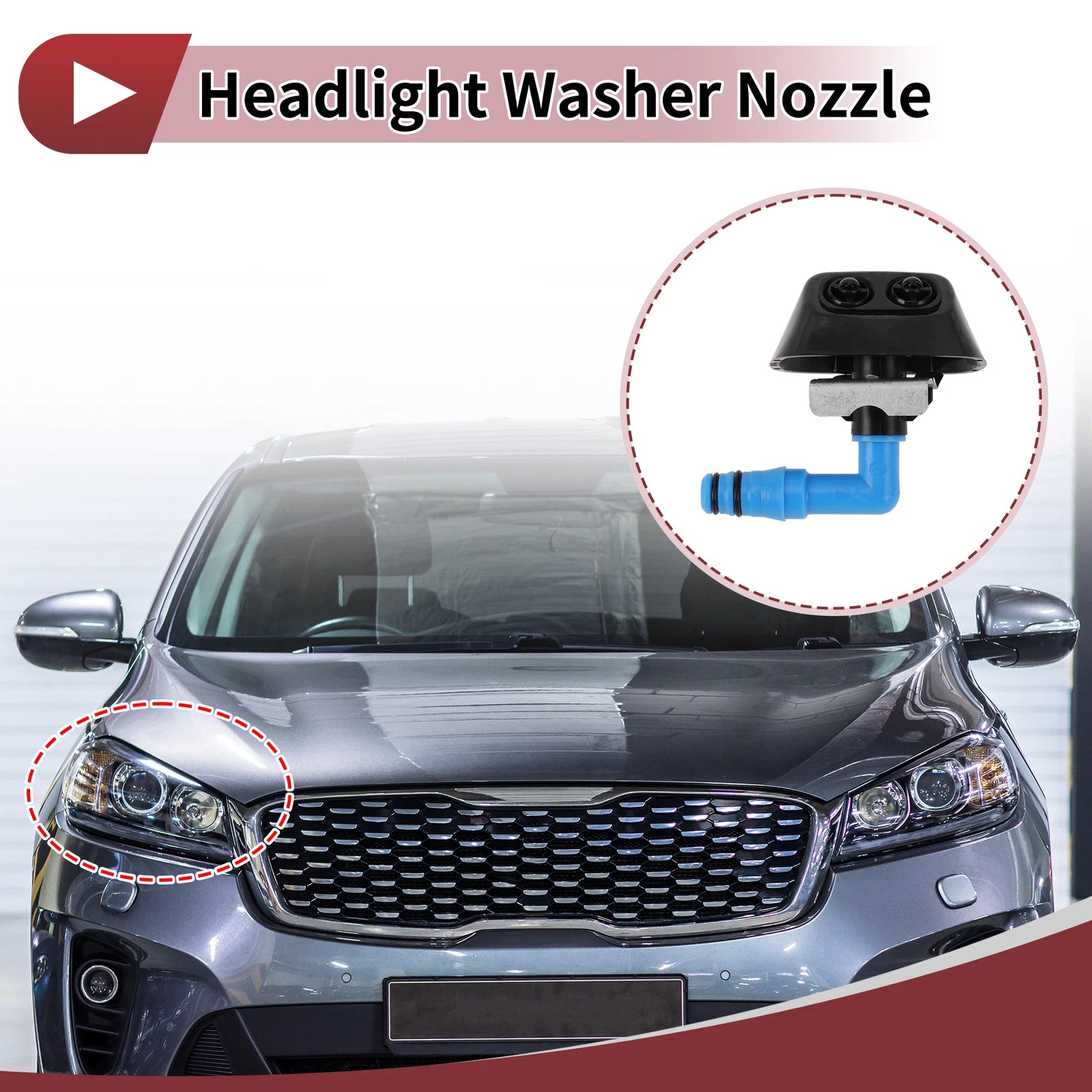 Front Passenger Side Headlight Washer Nozzle for Saab 9-3 (2004–2009) No. 12803973