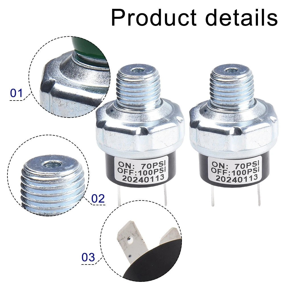 Set of 2 Air Compressor Pressure Controls NPT Type for
