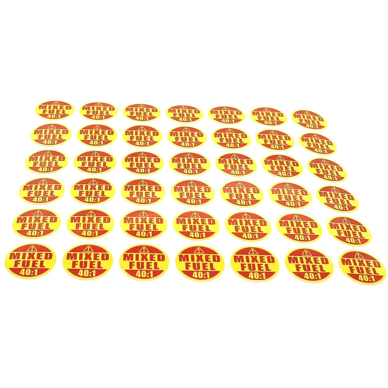 Mixed Fuel 40:1 Sticker for Automotive Use
