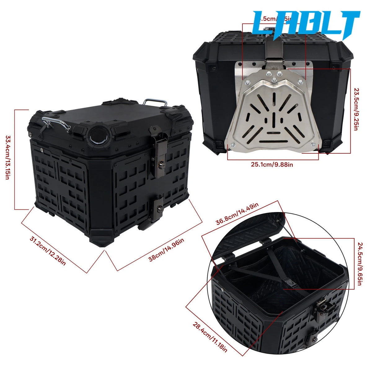 Aluminium Top Box for Motorcycle (LABLT 45L)