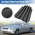 Carbon Pattern Door Window Pillar Post Cover Trim for BMW 5 Series E60 (2004–2010)