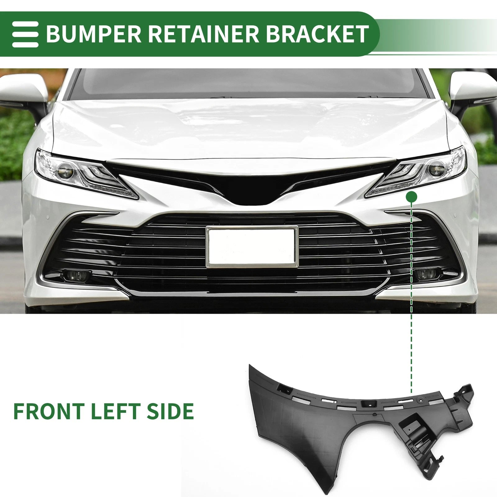 Left Front Bumper Retainer Bracket Replacement for Mercedes Benz GLC300 (2020–2022)