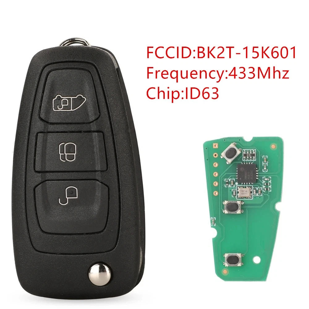 3 Button Remote Key for Ford Transit (BK2T-15K601-AA)