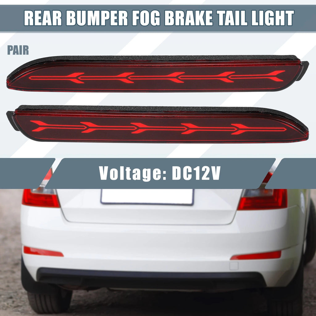 Pair Rear Bumper Reflector Light for Toyota Camry (2006–2014) Red