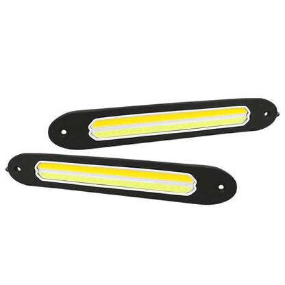 2X Car LED Daytime Running Light DRL Turn Signal White/Amber Strip