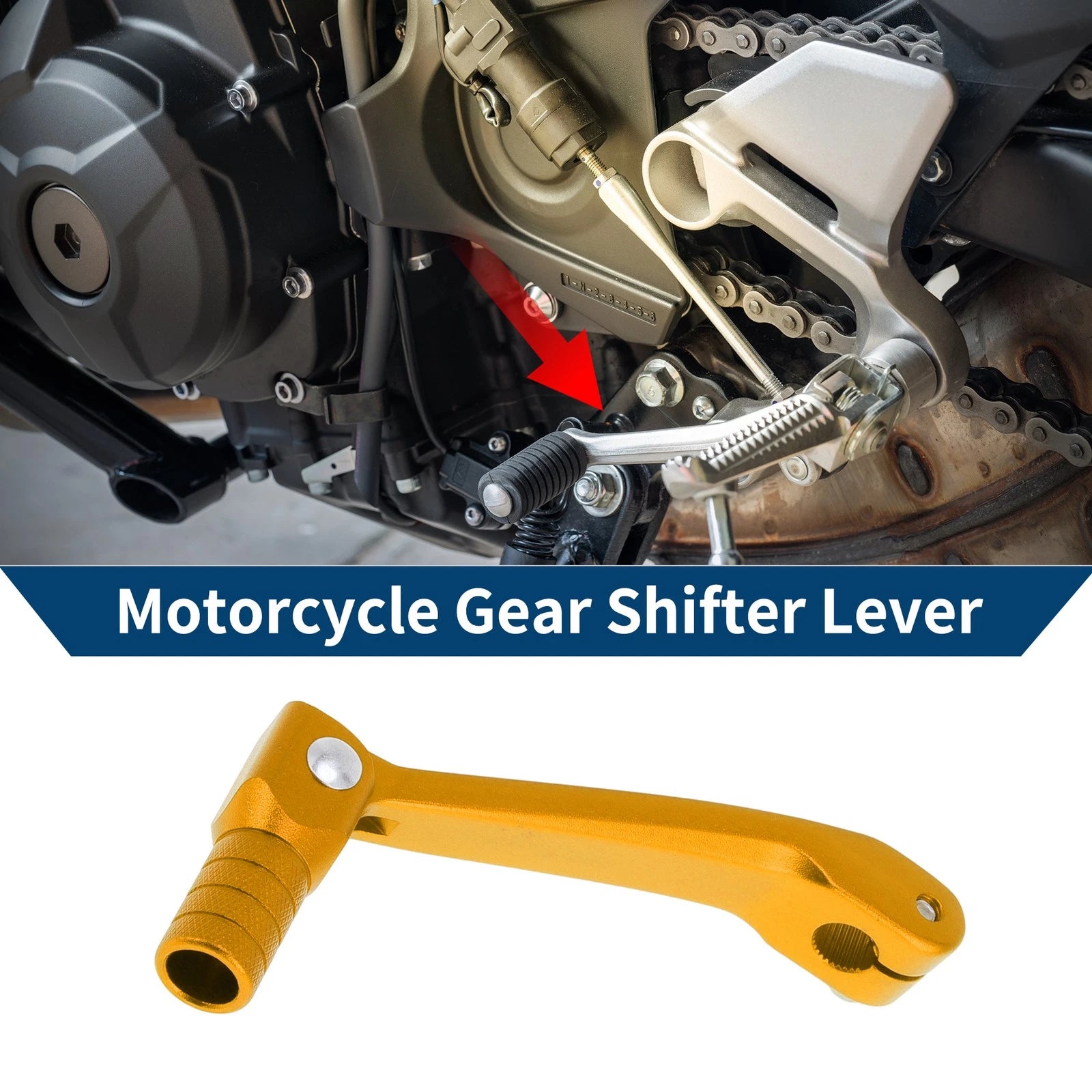 Folding Gear Shifter Lever Replacement for Honda CRF150F (2003–2017) Gold Tone