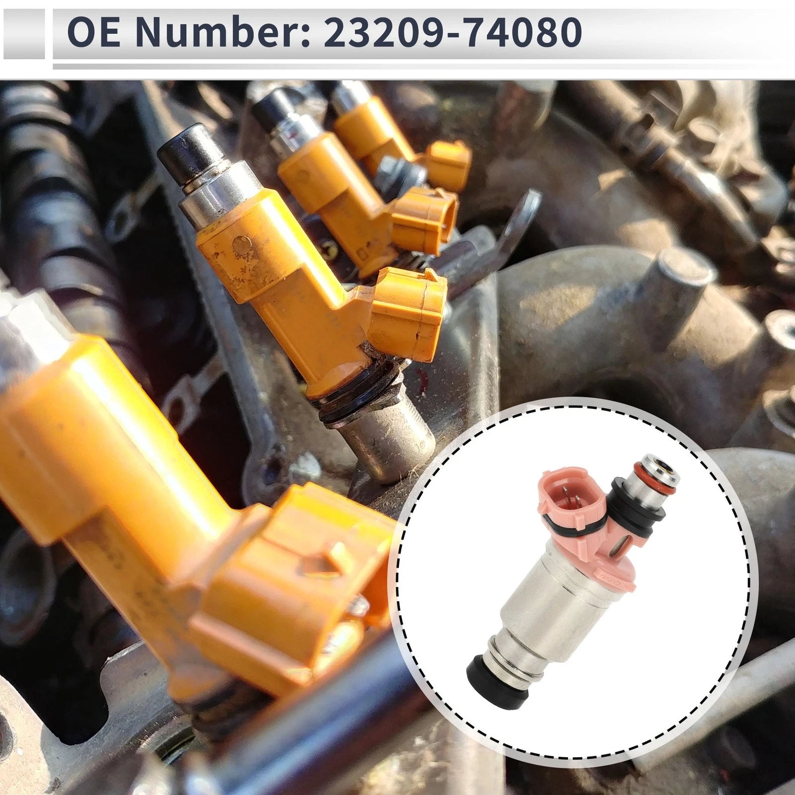 Fuel Injector Replacement for Lexus LX450 4.5L 1996-1997 1Pc Pink